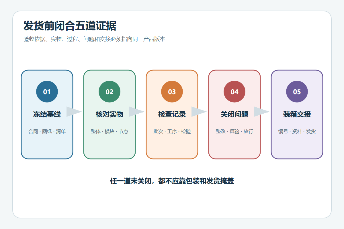 游乐设备出厂验收五道证据流程图