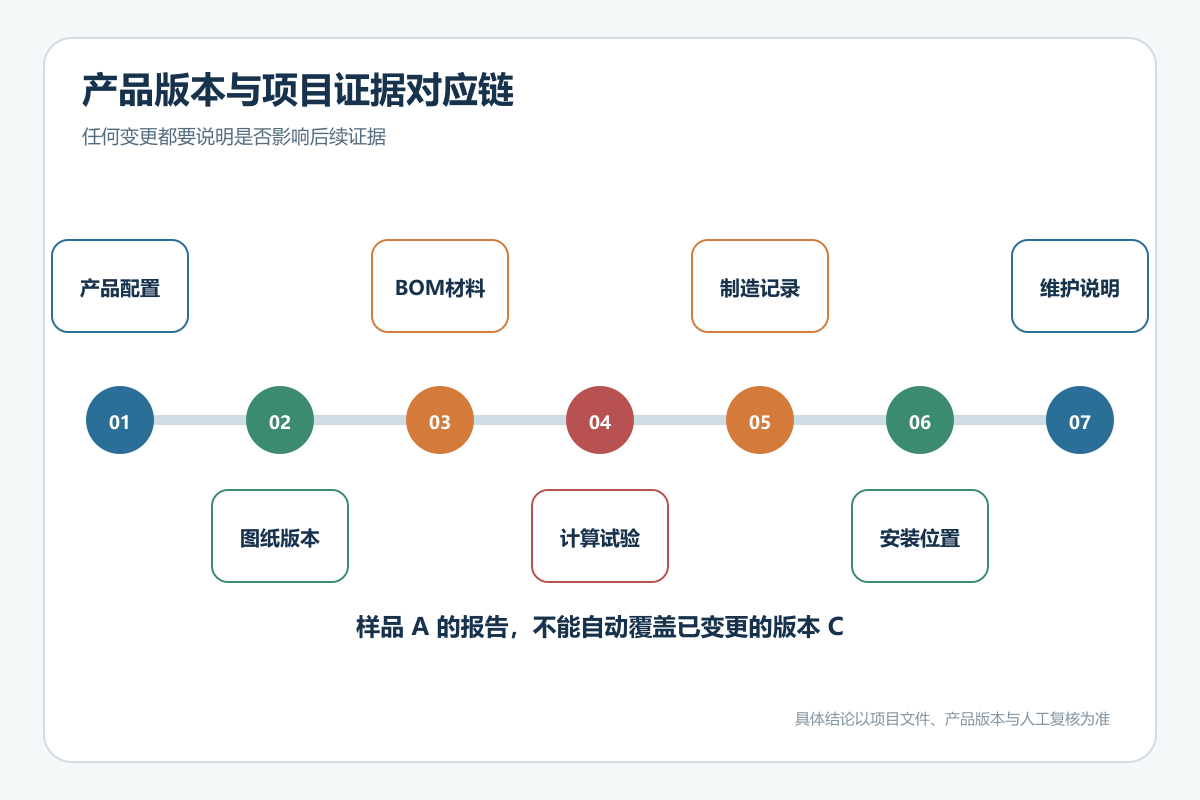 小型游乐设施产品版本与项目证据对应链