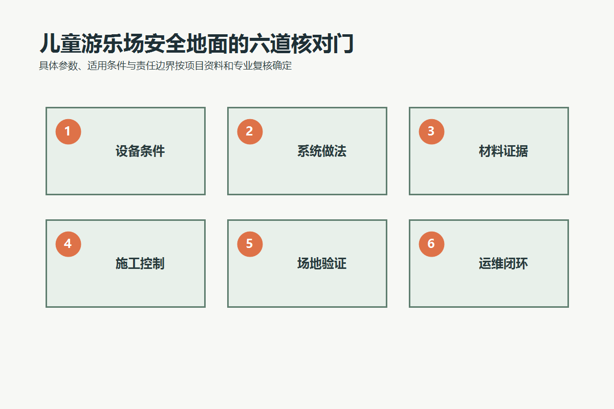 儿童游乐场安全地面从设备条件、系统做法到运维闭环的六道核对门